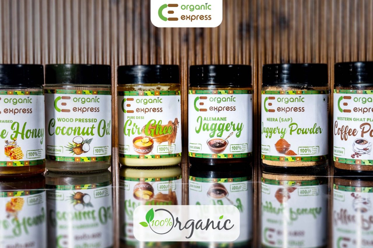 organic product bottles